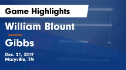 William Blount  vs Gibbs  Game Highlights - Dec. 21, 2019