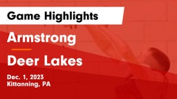 Armstrong  vs Deer Lakes  Game Highlights - Dec. 1, 2023