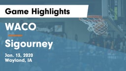 WACO  vs Sigourney  Game Highlights - Jan. 13, 2020