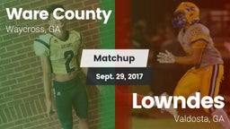 Matchup: Ware County High vs. Lowndes  2017