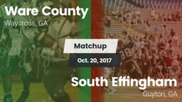 Matchup: Ware County High vs. South Effingham  2017