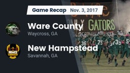 Recap: Ware County  vs. New Hampstead  2017