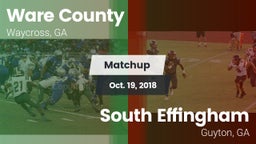 Matchup: Ware County High vs. South Effingham  2018