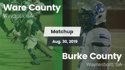 Matchup: Ware County High vs. Burke County  2019
