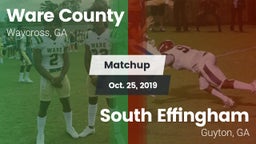 Matchup: Ware County High vs. South Effingham  2019