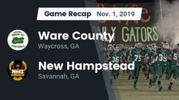 Recap: Ware County  vs. New Hampstead  2019