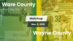 Matchup: Ware County High vs. Wayne County  2019