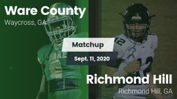 Matchup: Ware County High vs. Richmond Hill  2020