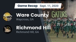 Recap: Ware County  vs. Richmond Hill  2020
