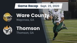 Recap: Ware County  vs. Thomson  2020
