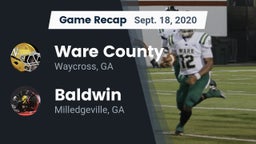 Recap: Ware County  vs. Baldwin  2020