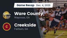Recap: Ware County  vs. Creekside  2020