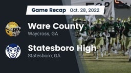 Recap: Ware County  vs. Statesboro High 2022