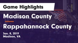 Madison County  vs Rappahannock County  Game Highlights - Jan. 8, 2019
