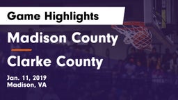 Madison County  vs Clarke County  Game Highlights - Jan. 11, 2019