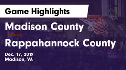 Madison County  vs Rappahannock County  Game Highlights - Dec. 17, 2019