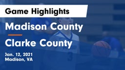 Madison County  vs Clarke County  Game Highlights - Jan. 12, 2021