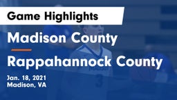 Madison County  vs Rappahannock County  Game Highlights - Jan. 18, 2021