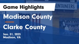 Madison County  vs Clarke County  Game Highlights - Jan. 31, 2023