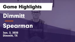 Dimmitt  vs Spearman  Game Highlights - Jan. 2, 2020