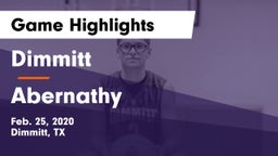 Dimmitt  vs Abernathy  Game Highlights - Feb. 25, 2020