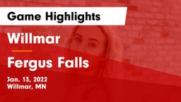 Willmar  vs Fergus Falls  Game Highlights - Jan. 13, 2022