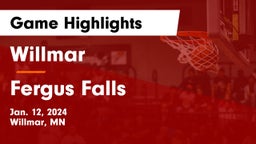 Willmar  vs Fergus Falls  Game Highlights - Jan. 12, 2024
