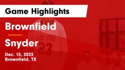 Brownfield  vs Snyder  Game Highlights - Dec. 15, 2023