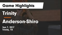 Trinity  vs Anderson-Shiro  Game Highlights - Jan 7, 2017