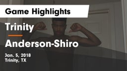 Trinity  vs Anderson-Shiro  Game Highlights - Jan. 5, 2018