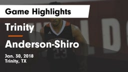 Trinity  vs Anderson-Shiro  Game Highlights - Jan. 30, 2018
