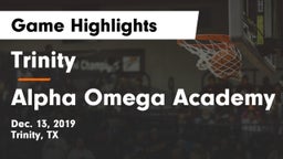Trinity  vs Alpha Omega Academy  Game Highlights - Dec. 13, 2019