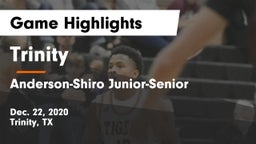 Trinity  vs Anderson-Shiro Junior-Senior  Game Highlights - Dec. 22, 2020