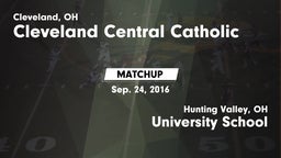 Matchup: Cleveland Central vs. University School 2016