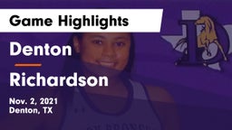 Denton  vs Richardson  Game Highlights - Nov. 2, 2021