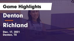Denton  vs Richland  Game Highlights - Dec. 17, 2021
