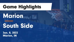Marion  vs South Side  Game Highlights - Jan. 8, 2022