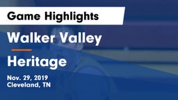 Walker Valley  vs Heritage Game Highlights - Nov. 29, 2019