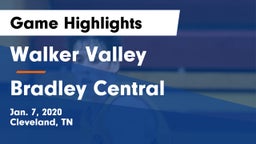 Walker Valley  vs Bradley Central  Game Highlights - Jan. 7, 2020