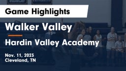 Walker Valley  vs Hardin Valley Academy Game Highlights - Nov. 11, 2023