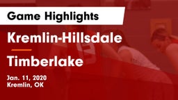 Kremlin-Hillsdale  vs Timberlake  Game Highlights - Jan. 11, 2020