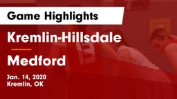 Kremlin-Hillsdale  vs Medford  Game Highlights - Jan. 14, 2020