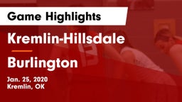 Kremlin-Hillsdale  vs Burlington  Game Highlights - Jan. 25, 2020