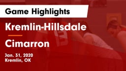 Kremlin-Hillsdale  vs Cimarron  Game Highlights - Jan. 31, 2020