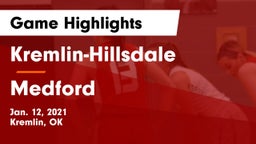 Kremlin-Hillsdale  vs Medford  Game Highlights - Jan. 12, 2021