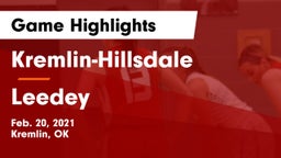 Kremlin-Hillsdale  vs Leedey  Game Highlights - Feb. 20, 2021