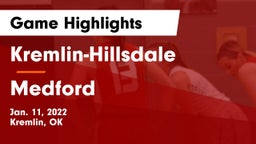 Kremlin-Hillsdale  vs Medford  Game Highlights - Jan. 11, 2022