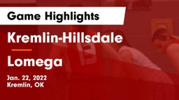 Kremlin-Hillsdale  vs Lomega  Game Highlights - Jan. 22, 2022