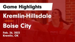 Kremlin-Hillsdale  vs Boise City  Game Highlights - Feb. 26, 2022