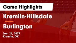 Kremlin-Hillsdale  vs Burlington Game Highlights - Jan. 21, 2023